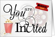 Movie Night Themed Bachelorette Party Invitation card