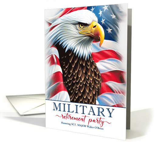 Military Retirement Party Invitations Patriotic Eagle card (1103132)