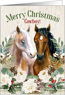 for a Cowboy Western Themed Horse Christmas card