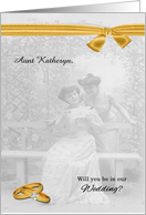Be in Our Wedding Vintage Lesbian Wedding Custom card