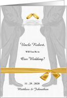 Be in Our Wedding Vintage Two Grooms Gay Wedding Custom card