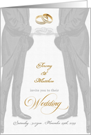 Two Grooms Gay Wedding Invitation Vintage Styling Custom card