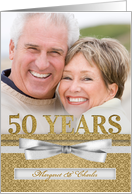 Custom 50th Golden Wedding Anniversary Photo Invitation card