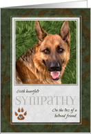 German Shepherd Pet Sympathy Loss of a Dog card