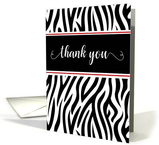 Quinceanera Thank You Zebra Print with Red card (1147190)