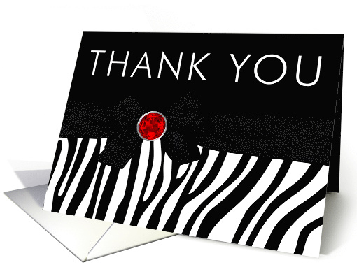 Quinceanera Thank You Zebra Print with Red card (1147190)
