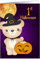 Baby’s 1st Halloween Autumn Teddy Bear Witch card