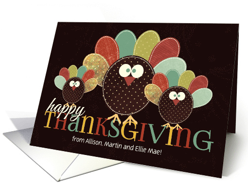 from All of Us Thanksgiving Custom Patchwork Turkey card (1151984)