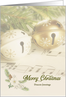 for Deacon Christmas Sleigh Bells and Music Custom card