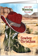 from Wyoming Cowboy Christmas Western Boot and Hat card