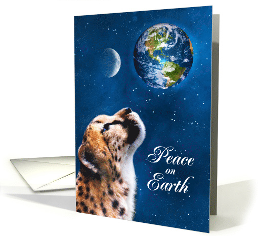 Peace on Earth Wild Cheetah Christmas card (1178966)