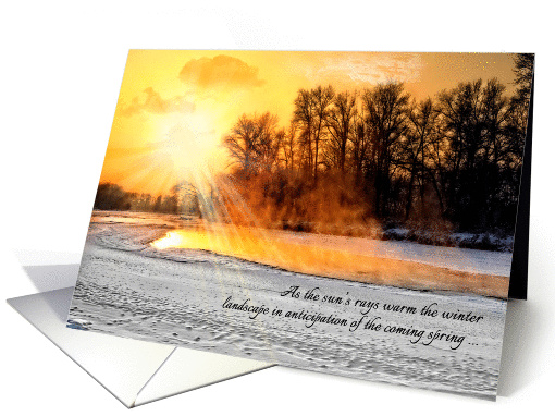 Winter Solstice Sun on Winter Landscape card (1186224)