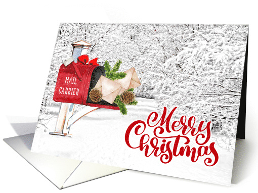for Mail Carrier Postal Worker Christmas Winter Mailbox card (1192448)