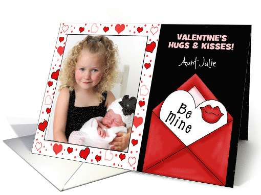 for Aunty on Valentine's Day from Kids Custom Photo card (1221410)