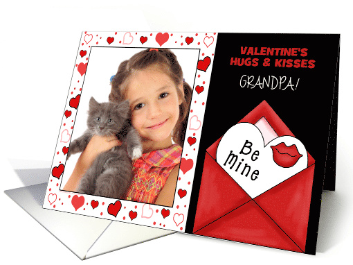 for Grandpa on Valentine's Day from Grandchildren Custom Photo card