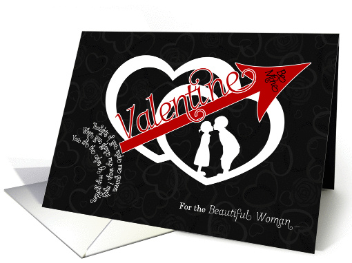 for Her Be Mine Valentine Arrow through Hearts card (1223848)
