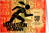 Good Luck Marathon Woman Custom card