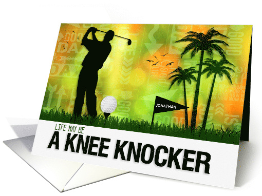 Male Golfer Encouragment in a Golf Sports Theme card (1235014)