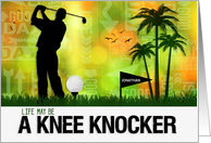 Male Golfer Encouragment in a Golf Sports Theme card