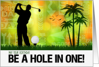 Birthday for a Golfer in a Golf Sports Theme card