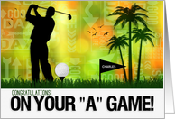 Custom Golf Game Congratulations Golfer Sports Theme card
