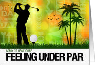 Get Well Golfer Golf Sports Theme card