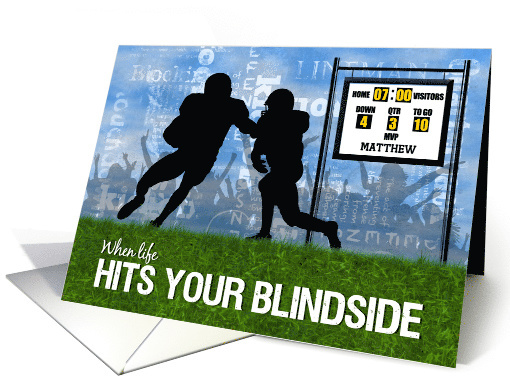 Custom Encouragement Football Theme Players on the Field card