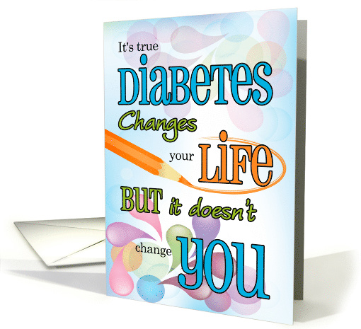 Juvenile Diabetes Get Well for Teens or Tweens in Bright Colors card