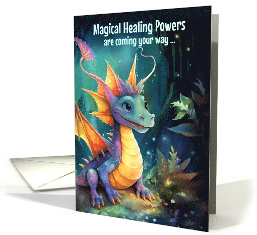 Juvenile Diabetes Get Well for Kids Magical Dragon Theme card