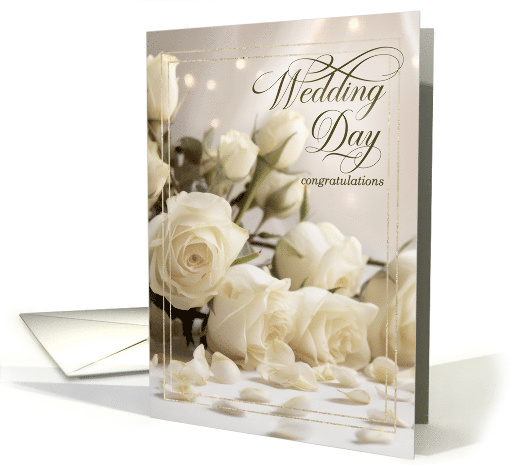for Friend on Their Wedding Day Classic Black and White card (1270314)