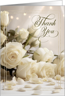 Wedding Gift Thank You with Faux Gold Leaf Roses card