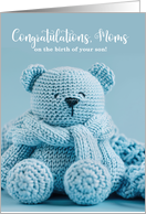 Two Moms Birth of a Son Congratulations card