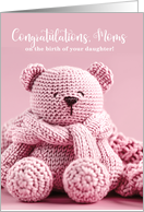 Two Moms Birth of a Daughter Congratulations card