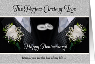 Life Partner Gay Wedding Anniversary Two Grooms Custom card