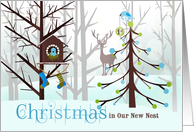 1st Christmas in Our New Nest Wild Birds in Winter card