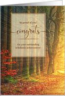 Academic Achievment Path in a Sunlit Forest card