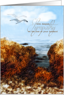 Loss of a Husband Sympathy Coastal Flight card