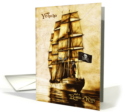 Retirement Funny Pirate Theme with a Vintage Touch card (1386824)