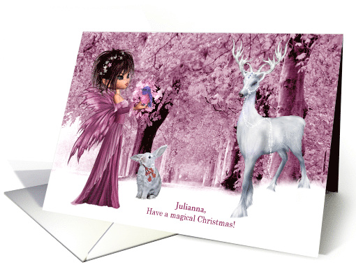 for Girls Christmas Enchanted Forest card (1392044)