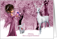 for Girls Christmas Enchanted Forest card