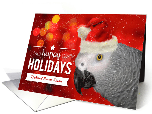 from Business African Gray Parrot Happy Holidays card (1394590)