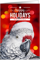 from Business African Gray Parrot Happy Holidays card