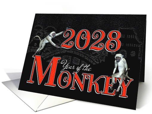 Year of the Monkey Chinese New Year for 2028 card (1409822)