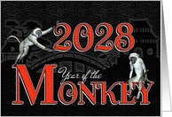 Year of the Monkey Chinese New Year for 2028 card