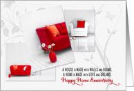 Home Anniversary from Real Estate Agent Modern Interior Design card