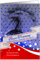 Custom Army Basic Training Graduate American Eagle and Stars card