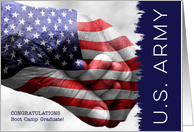 U.S. Army Boot Camp Graduate Hand in Hand with Flag card