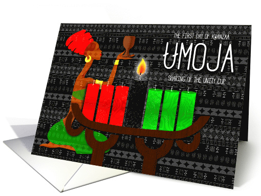 Kwanzaa Day 1 Unity the Lighting of the Black Kinara Candle card