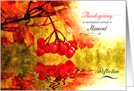 Thanksgiving Reflections with Maple Leaves and Berries card