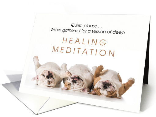 Dog Cancer Patient Get Well Healing Meditation card (1469982)